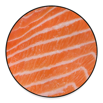 Salmon Fillet Print Round Floor Mat