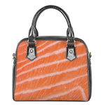 Salmon Fillet Print Shoulder Handbag