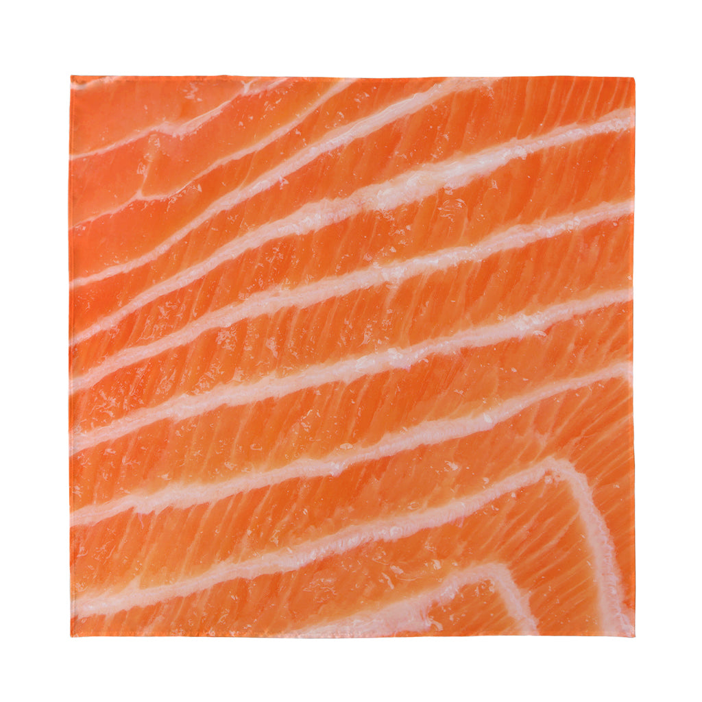 Salmon Fillet Print Silk Bandana