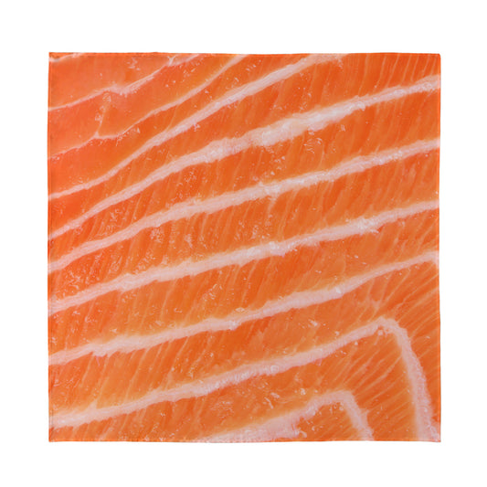 Salmon Fillet Print Silk Bandana