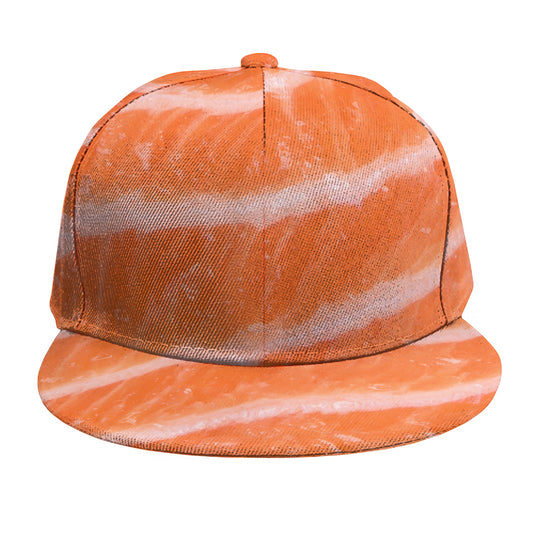 Salmon Fillet Print Snapback Cap