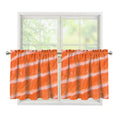 Salmon Fillet Print Tier Curtains