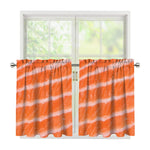 Salmon Fillet Print Tier Curtains