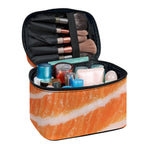 Salmon Fillet Print Travel Makeup Bag