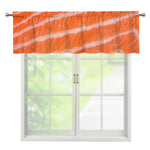 Salmon Fillet Print Window Valance