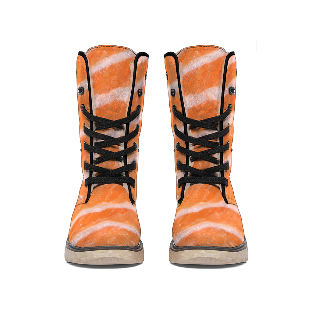 Salmon Fillet Print Winter Boots