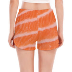 Salmon Fillet Print Women's Split Running Shorts