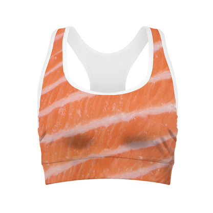 Salmon Fillet Print Women's Sports Bra