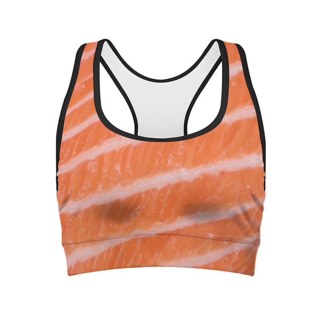 Salmon Fillet Print Women's Sports Bra