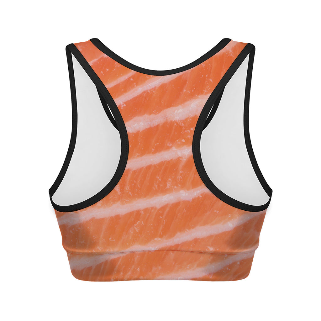 Salmon Fillet Print Women's Sports Bra