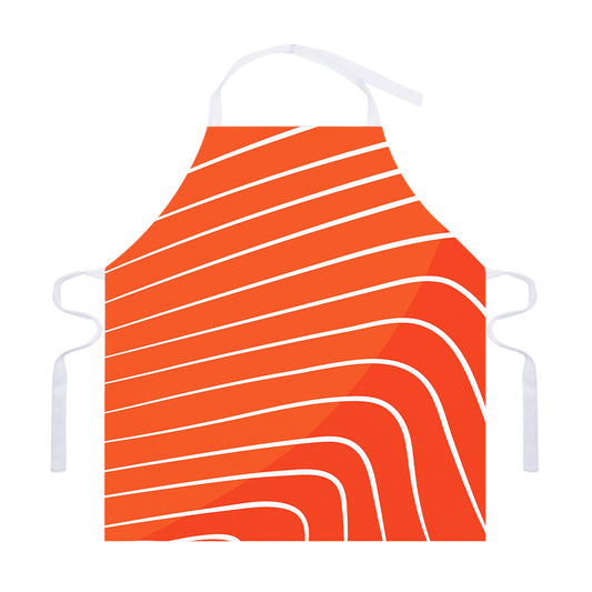 Salmon Print Adjustable Apron