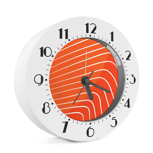 Salmon Print Alarm Clock