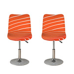 Salmon Print Bar Stool Covers