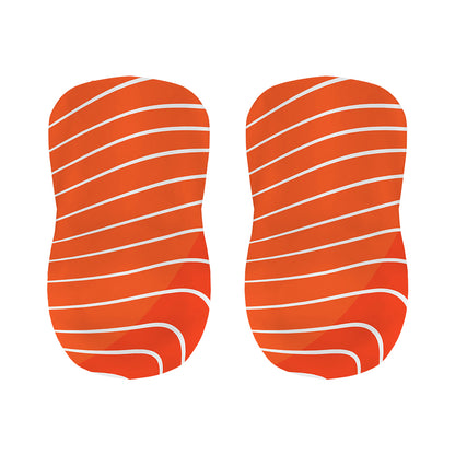 Salmon Print Bar Stool Covers