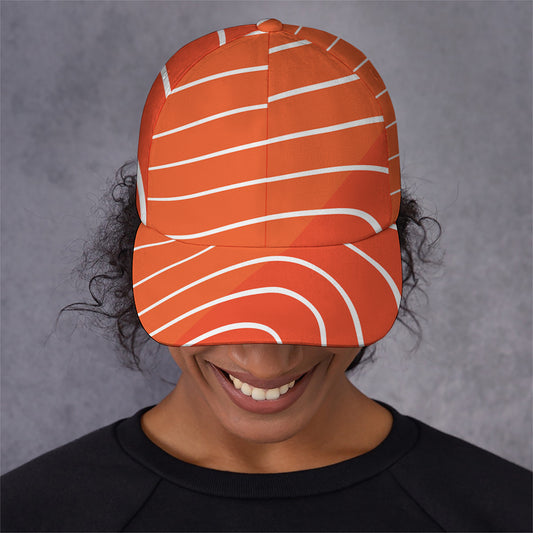 Salmon Print Baseball Cap