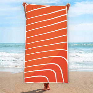 Salmon Print Beach Towel