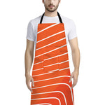 Salmon Print Bib Apron With Pocket