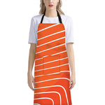 Salmon Print Bib Apron With Pocket