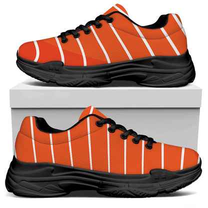Salmon Print Black Chunky Shoes