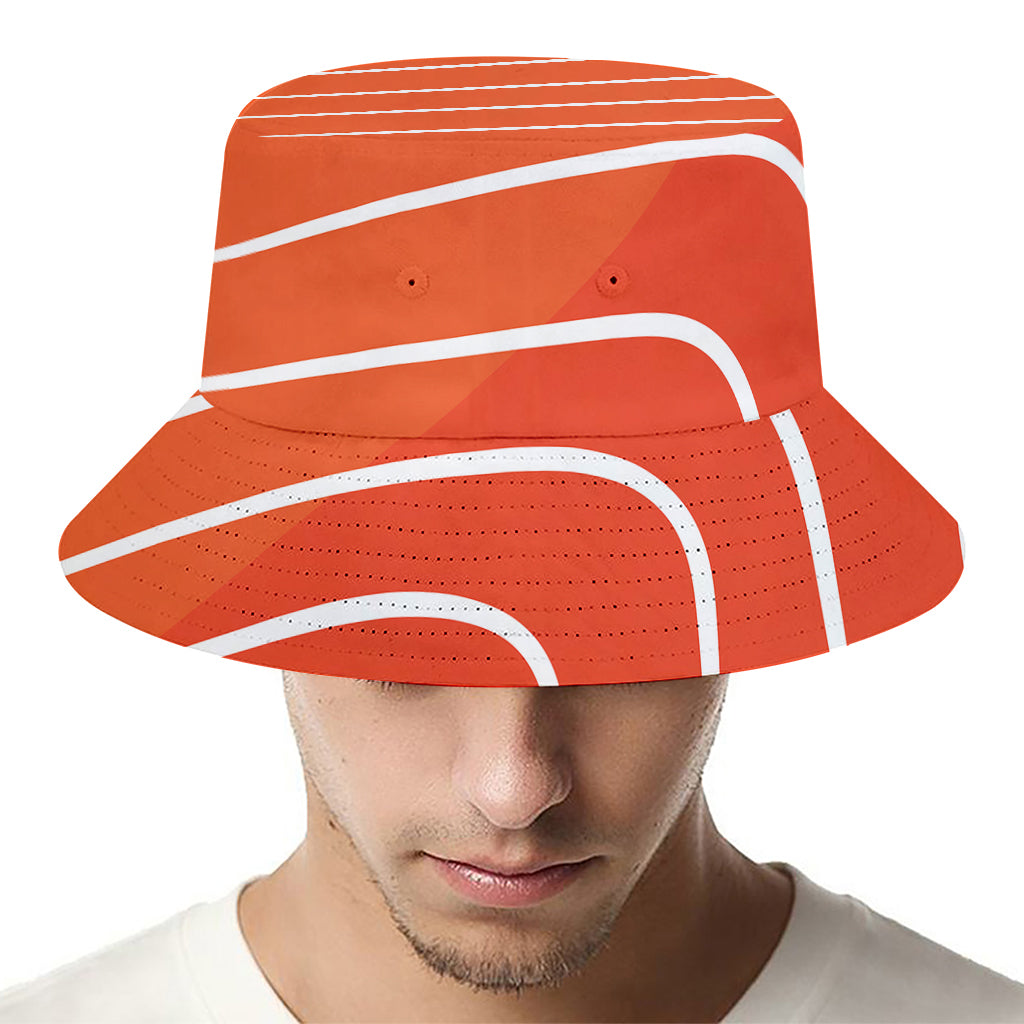Salmon Print Bucket Hat