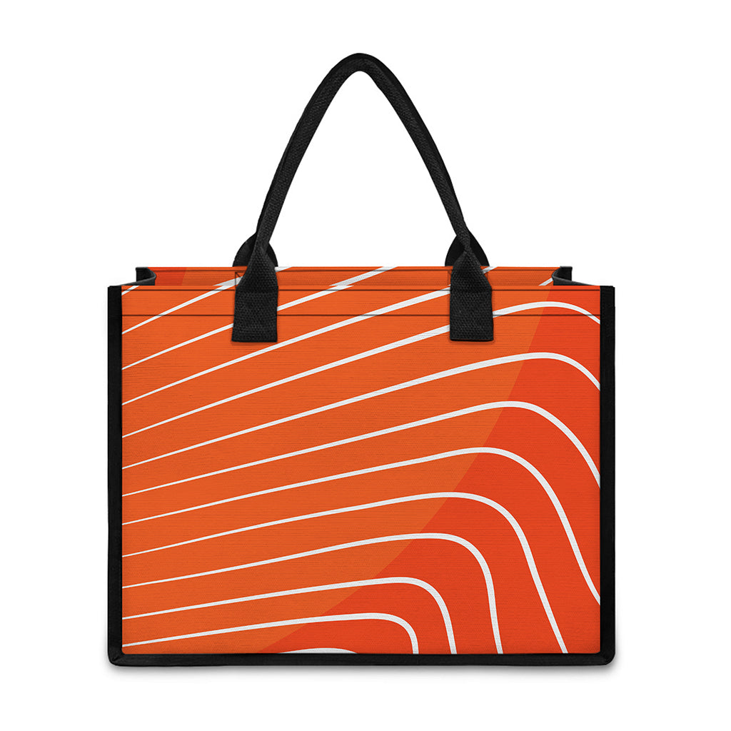 Salmon Print Canvas Tote Bag