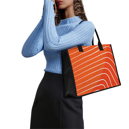 Salmon Print Canvas Tote Bag