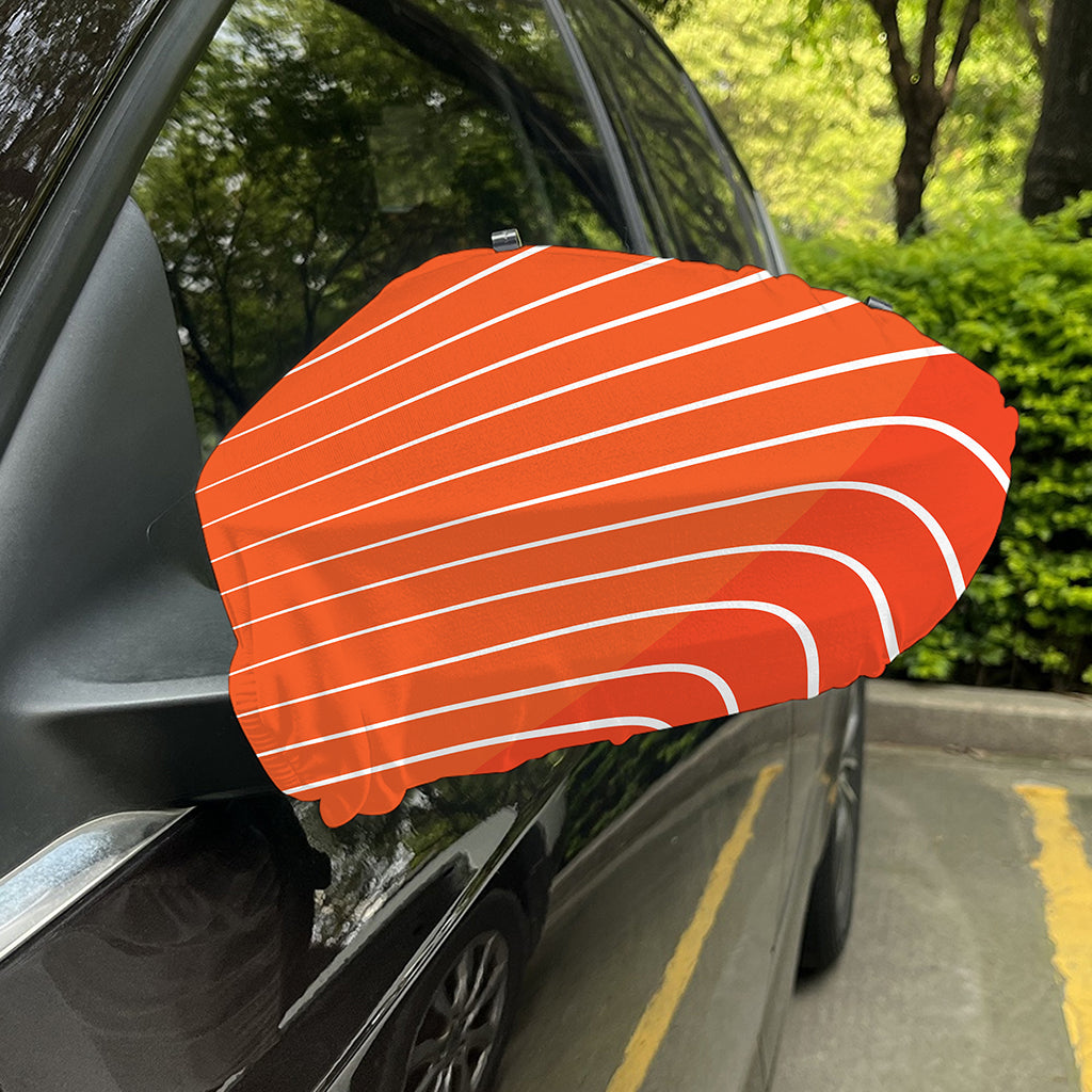Salmon Print Car Side Mirror Covers
