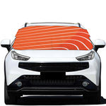 Salmon Print Car Windshield Snow Cover