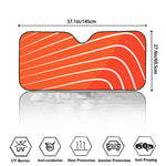 Salmon Print Car Windshield Sun Shade