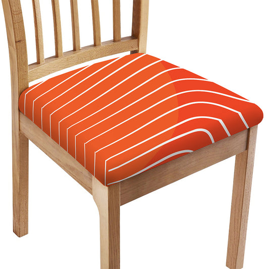 Salmon Print Chair Cushion Cover