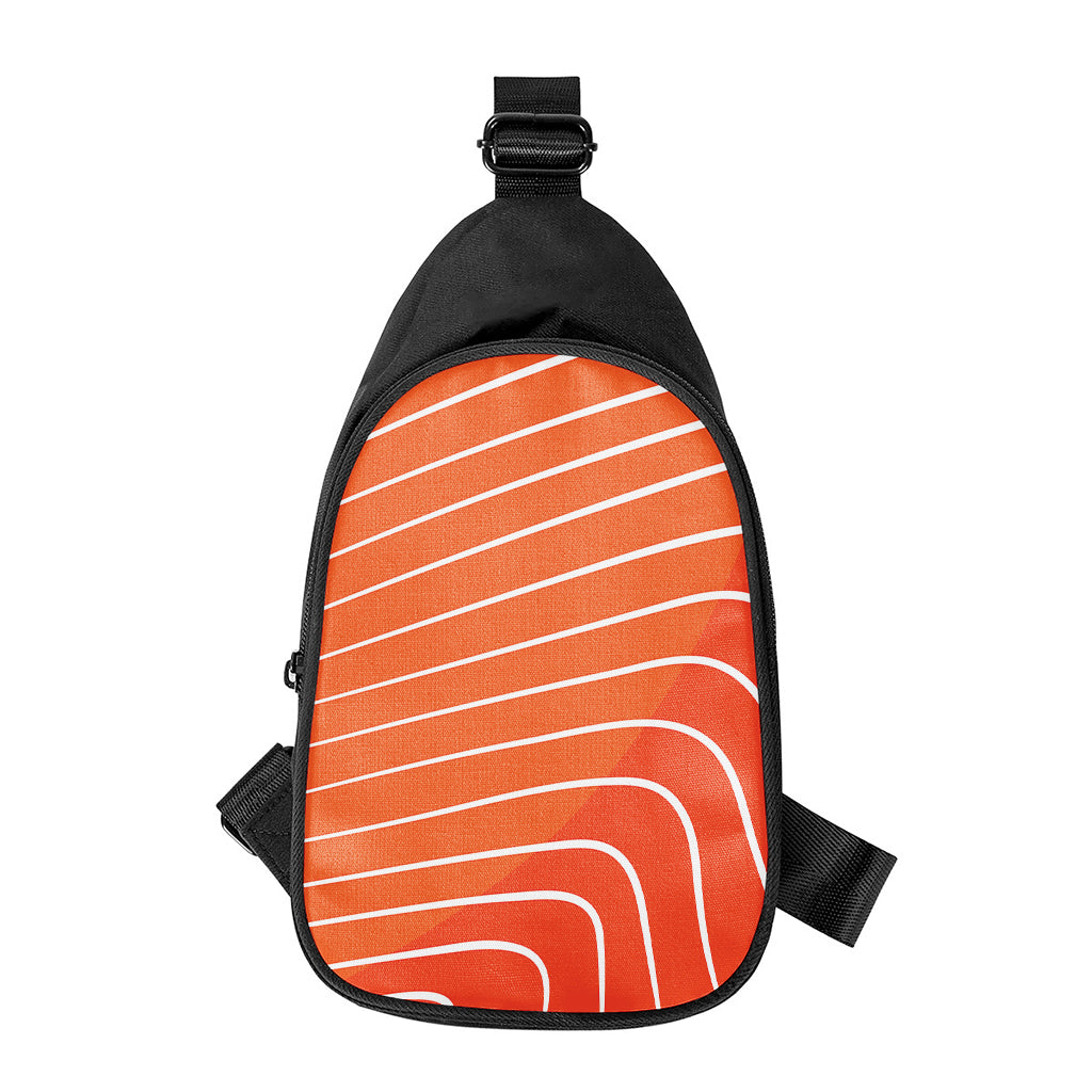 Salmon Print Chest Bag