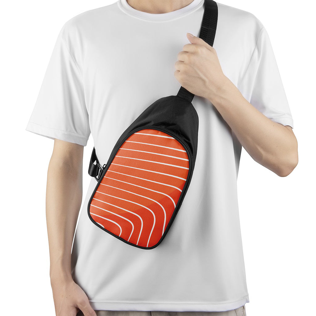 Salmon Print Chest Bag