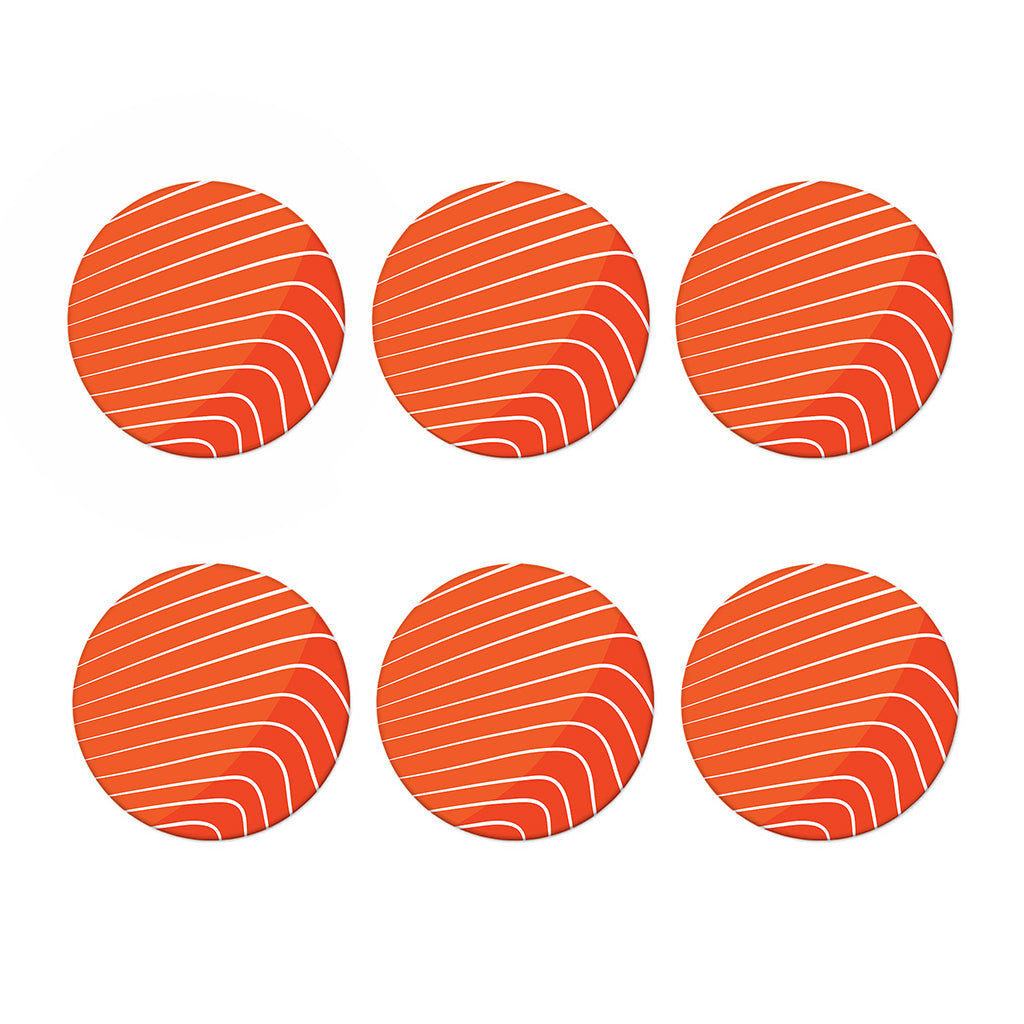 Salmon Print Coaster Set