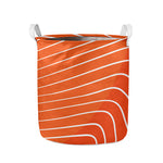 Salmon Print Collapsible Laundry Basket