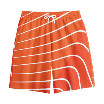 Salmon Print Cotton Shorts