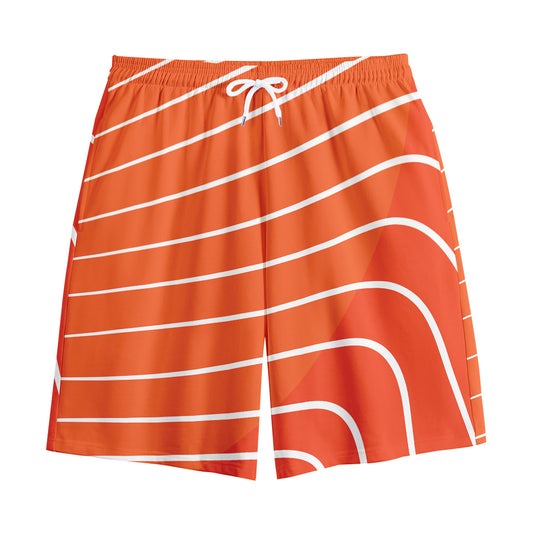 Salmon Print Cotton Shorts