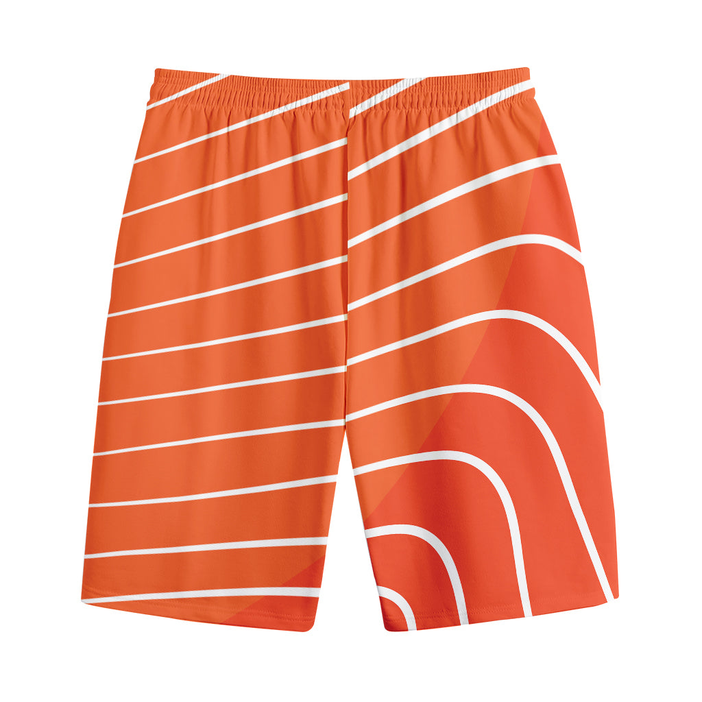 Salmon Print Cotton Shorts