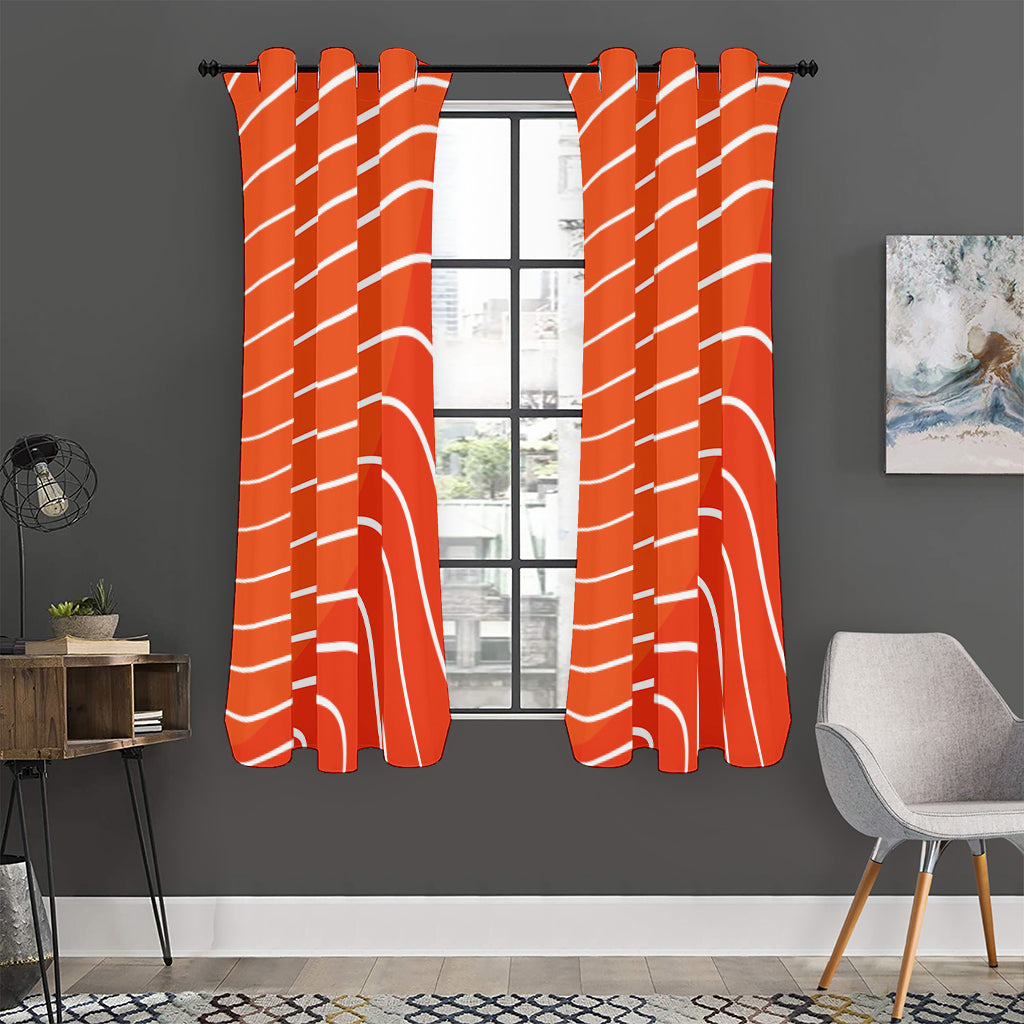 Salmon Print Curtain