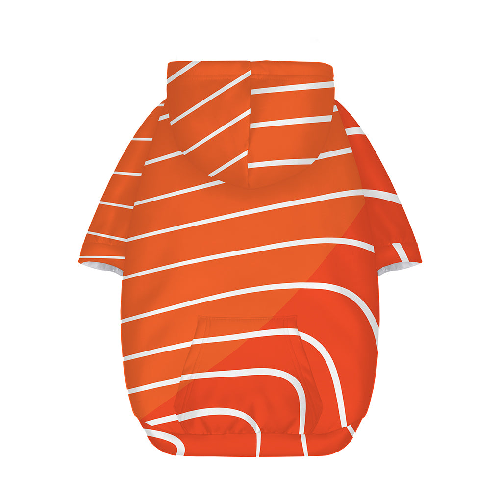 Salmon Print Dog Zip Up Hoodie