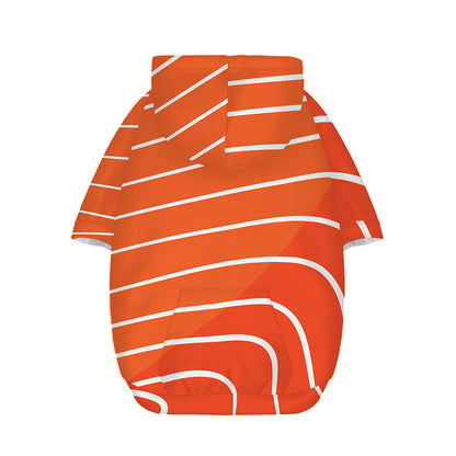Salmon Print Dog Zip Up Hoodie
