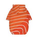 Salmon Print Dog Zip Up Hoodie