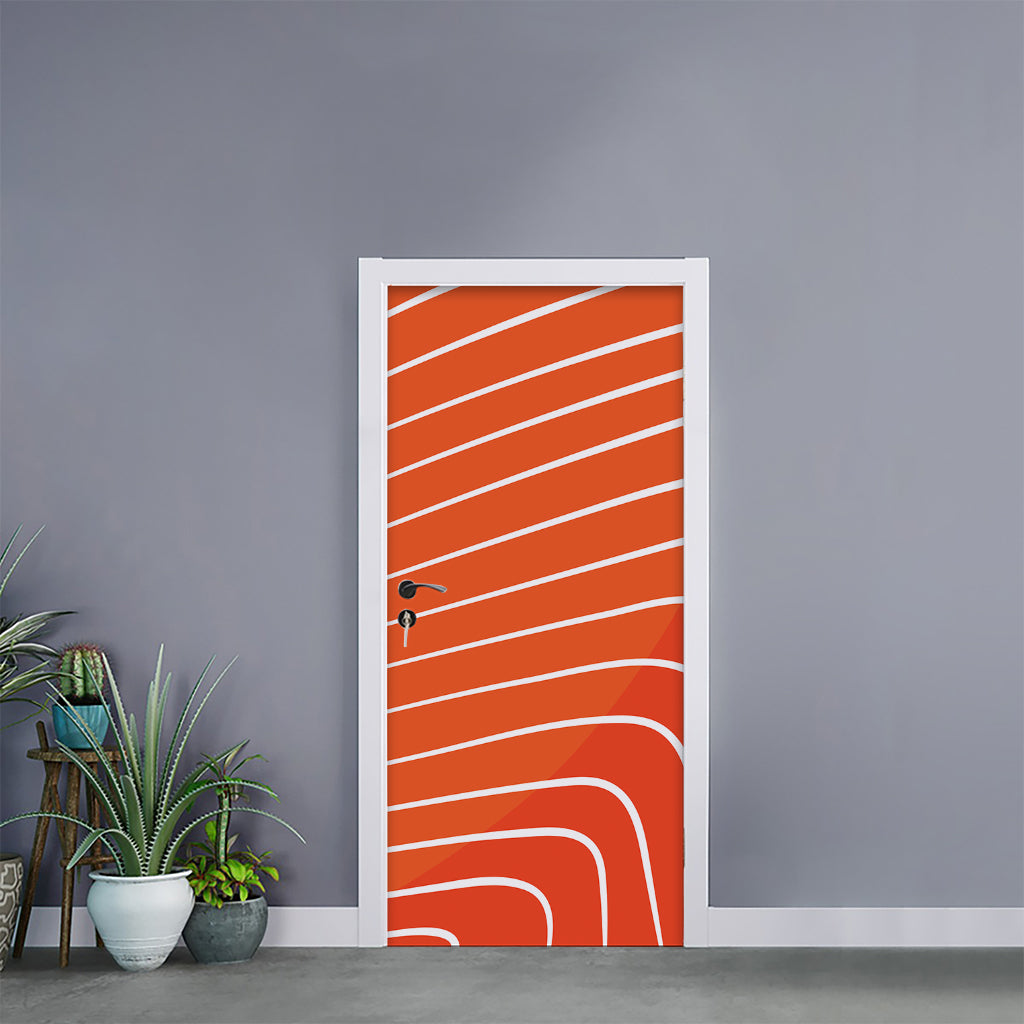 Salmon Print Door Sticker