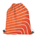 Salmon Print Drawstring Bag