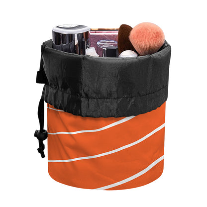 Salmon Print Drawstring Makeup Bag