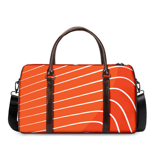 Salmon Print Duffle Bag