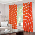 Salmon Print Extra Wide Grommet Curtains