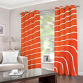 Salmon Print Grommet Curtains