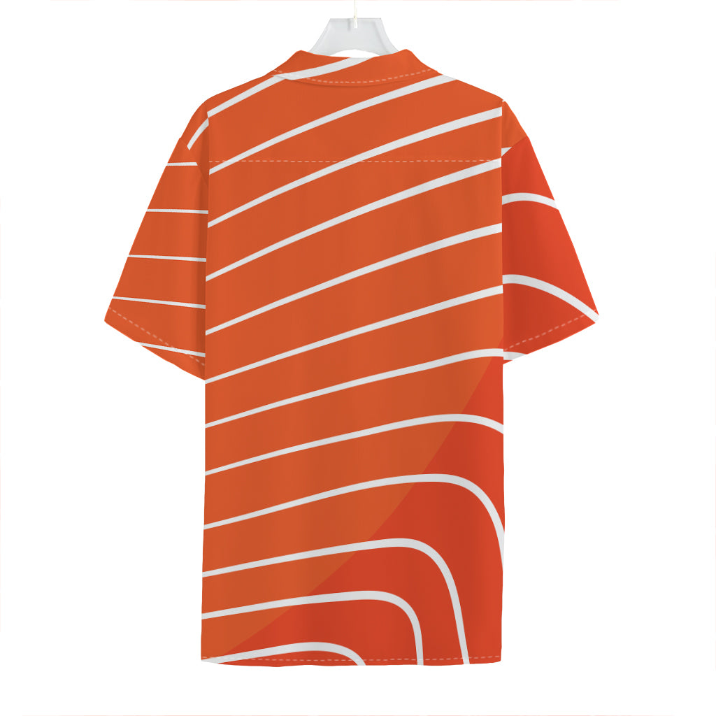 Salmon Print Hawaiian Shirt