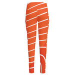 Salmon Print High-Waisted Pocket Leggings