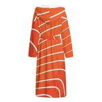 Salmon Print Hooded Bathrobe